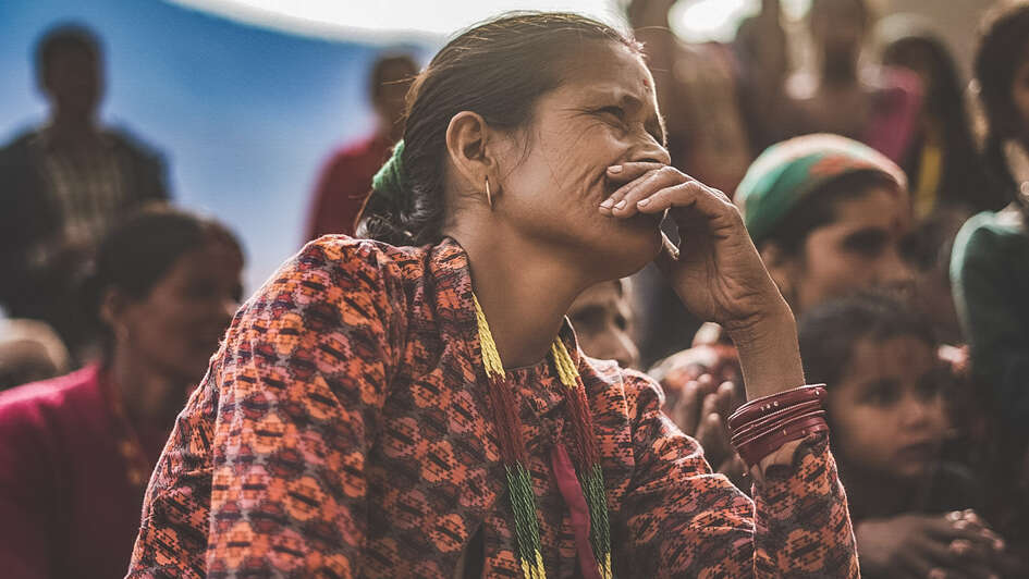 Sangita Pandey bei einer landwirtschaftlichen Schulung, Nepal.