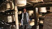 Guru Macha zeigt seine Pilzzucht, Malkangiri, Indien, 2023