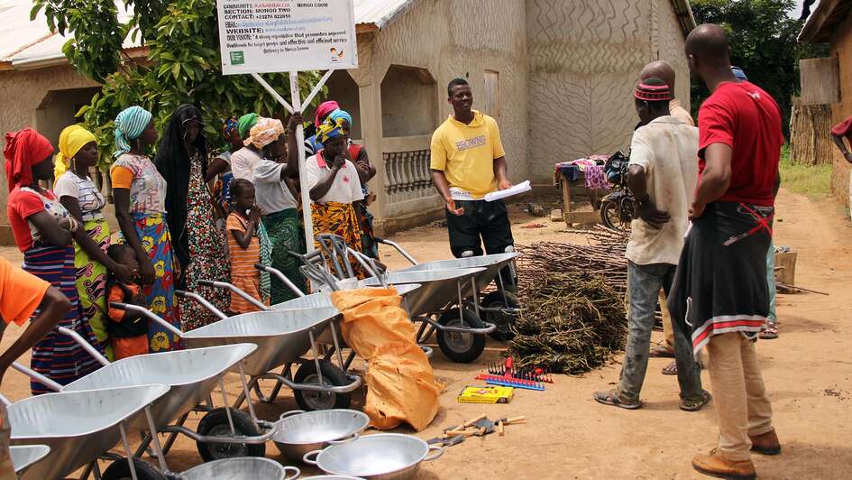 Bei einer landwirtschaftlichen Schulung in Sierra Leone