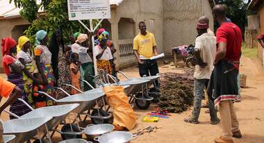 Bei einer landwirtschaftlichen Schulung in Sierra Leone
